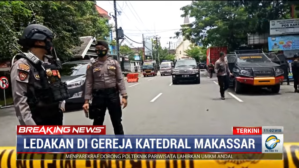 3 Fakta Ledakan Bom Gereja Katedral Makassar