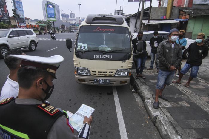 Razia pemudik. Antara Foto:Asprilla Dwi Adha