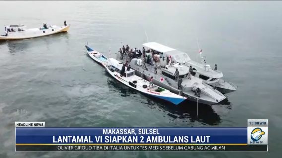 Dua Kapal Perang TNI AL Terjun Langsung untuk Vaksinasi Warga Makassar