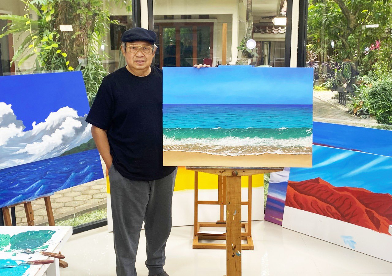 Lukisan Debur Ombak di Pantai Pacitan SBY Viral, Ini Komentar Warganet