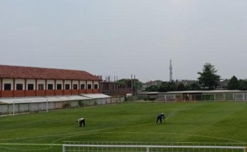 Suasana Lapangan Sepak Bola di Desa Setia Mekar, Tambun Selatan, Kabupaten Bekasi. Istimewa