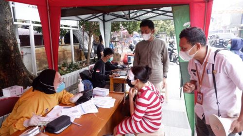 Warga Kota Bogor melakukan vaksinasi covid-19. Dokumentasi/ istimewa