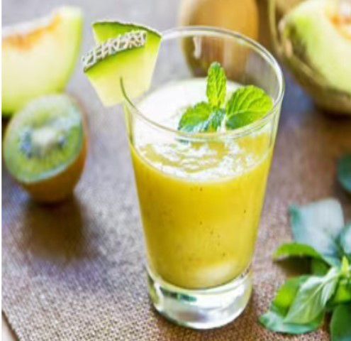 Resep membuat melon mango kiwi juice. Foto: Medcom.id/Dok. Endeus TV