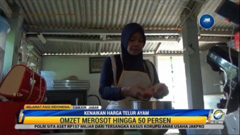 Kenaikan harga telur berdampak pada sektor UMKM. Foto: Tangkapan layar Metro TV