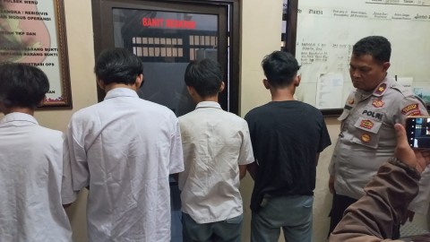 4 pelajar pelaku tawuran di Kabupaten Cirebon. Medcom.id/Ahmad Rofahan