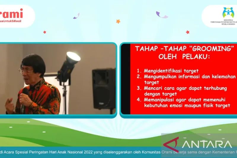 Paparan yang disampaikan Ketua Umum Lembaga Perlindungan Anak Indonesia (LPAl) Seto Mulyadi dalam webinar bertajuk 