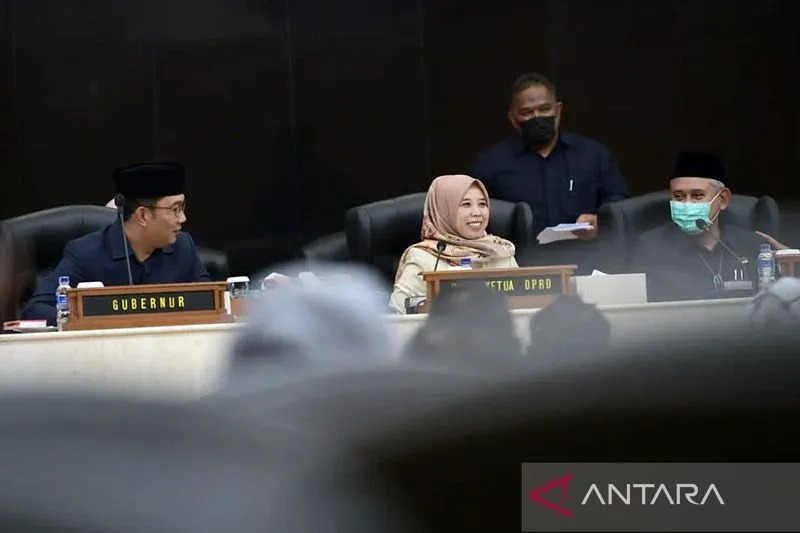Wakil Ketua Dewan Perwakilan Rakyat Daerah (DPRD) Provinsi Jawa Barat Ineu Purwadewi Sundari (tengah). ANTARA/HO-Humas Pemda Jabar/am.