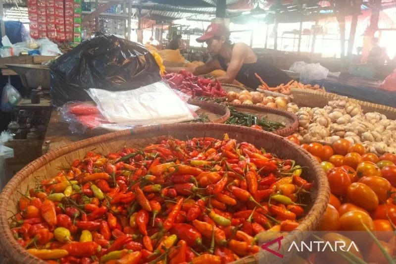 Pedagang di sejumlah pasar tradisional di Cianjur, Jawa Barat, mendapatkan subsidi Rp 2.000 per kilogram dari Pemkab Cianjur dalam Gerakan Pangan Murah yang akan digelar 8 November 2022.(ANTARA/Ahmad Fikri). (Ahmad Fikri)