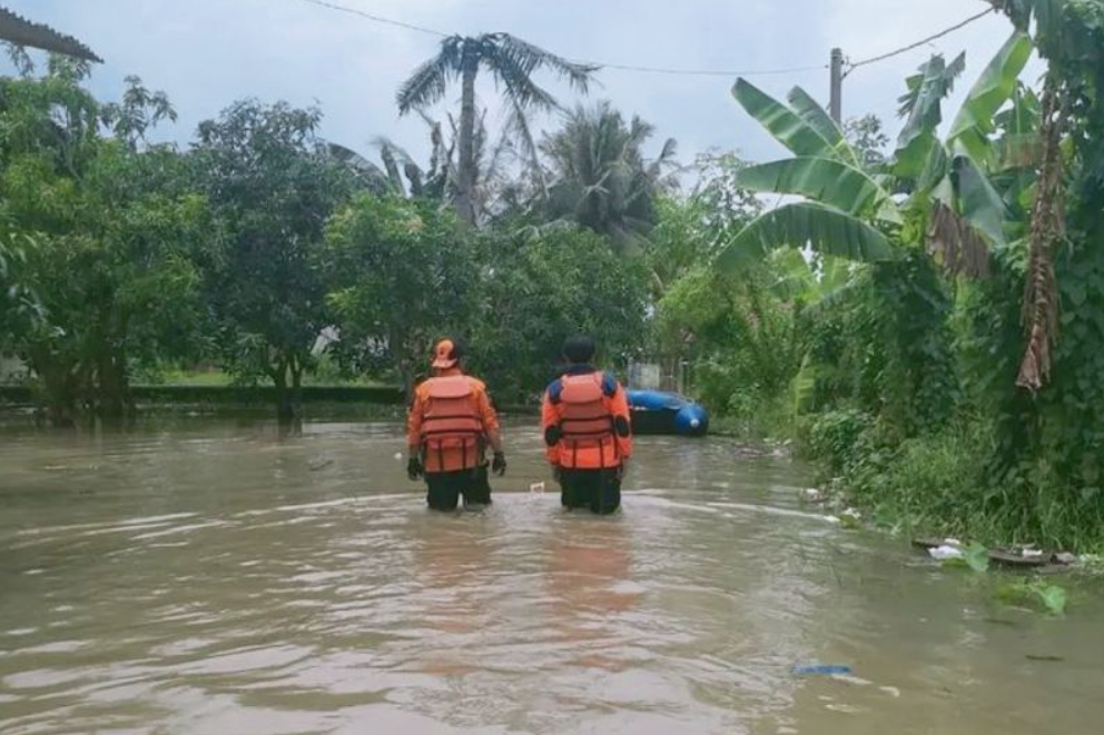 Banjir di Karawang. Foto: Antara/HO-Pemkab Karawang