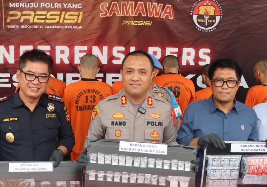Polres Cirebon Kota Tangkap 8 Pengedar Narkoba