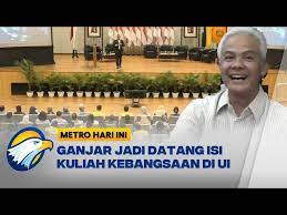 Kuliah kebangsaan di UI dengan pemateri Ganjar Pranowo. Metro TV
