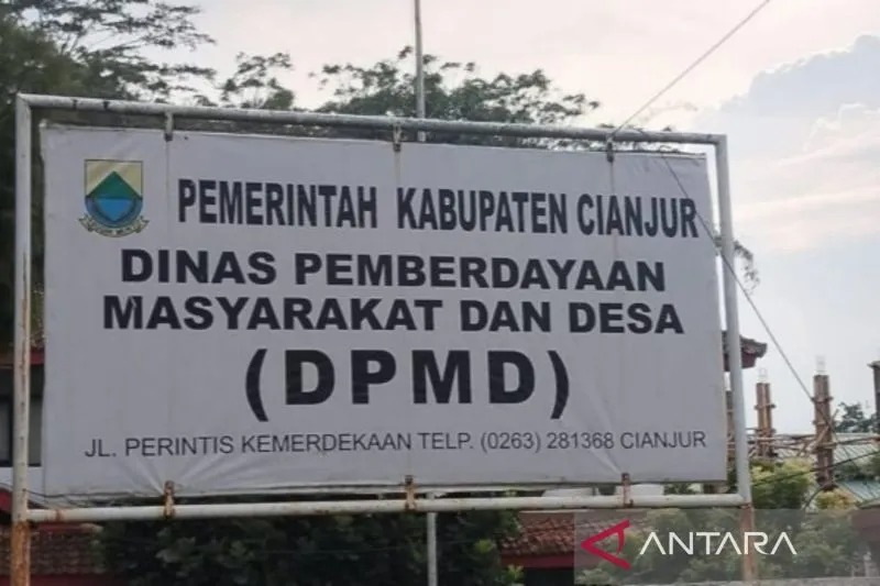Kantor Dinas Pemberdayaan Masyarakat Desa (DPMD) Kabupaten Cianjur, Jawa Barat.(ANTARA/Ahmad Fikri). (Ahmad Fikri)